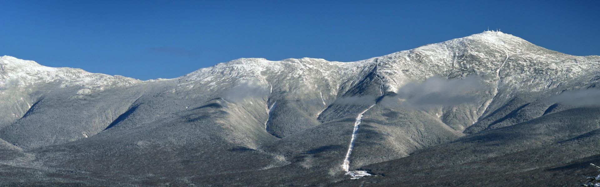 Winter time view of Mount Washington